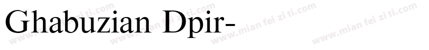 Ghabuzian Dpir字体转换